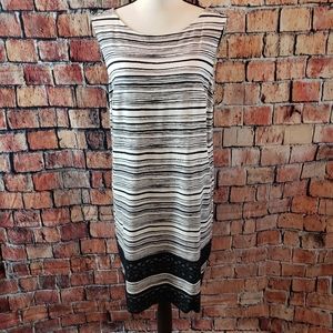 Ann Taylor Black and White Sleeveless Dress